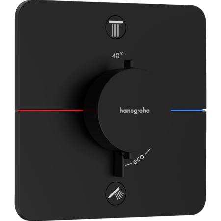 Термостат hansgrohe ShowerSelect Comfort Q для скрытого монтажа на 2 функции, 15583670, матовый черный