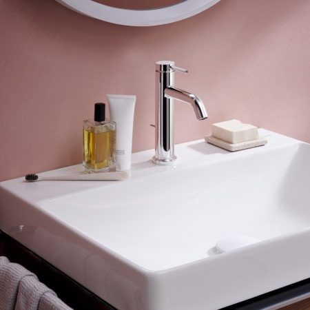 Cмеситель для раковины hansgrohe Tecturis S 110 EcoSmart+, с донным клапаном, 73310000, хром