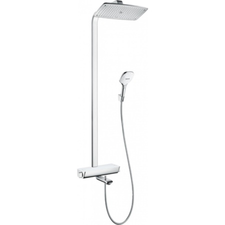 Душевая система hansgrohe Raindance Select E 360 Showerpipe с термостатом для ванны 27113400, белый/хром