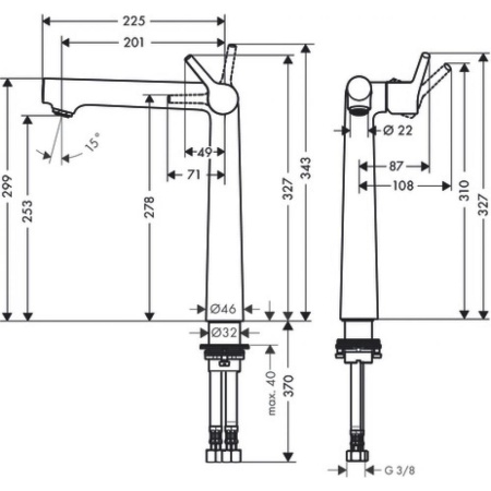 Смеситель для раковины Hansgrohe Talis S 72116000, хром