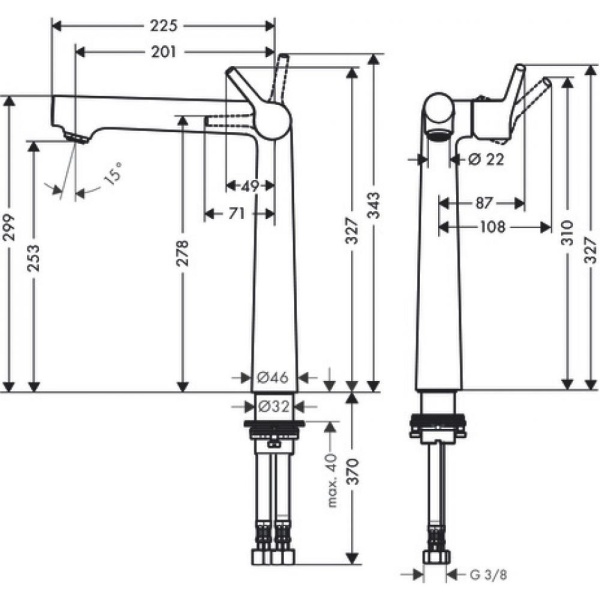 Смеситель для раковины Hansgrohe Talis S 72116000, хром