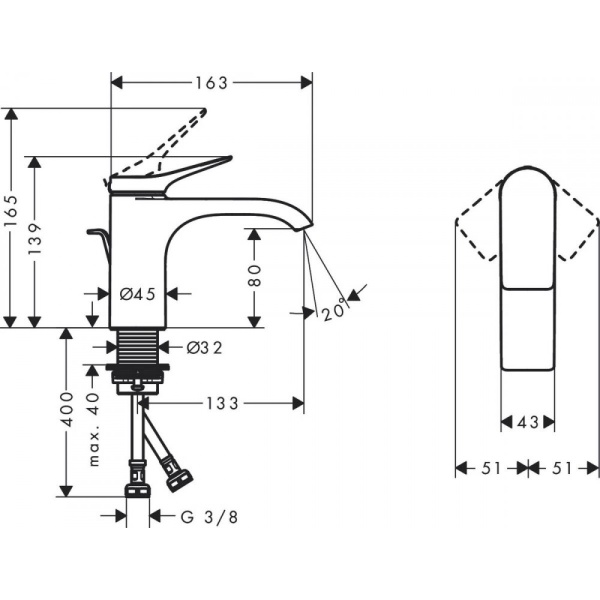Смеситель Hansgrohe Vivenis 75010000, хром