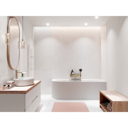 Cмеситель для раковины hansgrohe Tecturis S 110 EcoSmart+, 73311140, шлифованная бронза