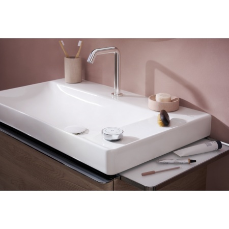 Смеситель для раковины hansgrohe Tecturis S 150 CoolStart EcoSmart+, с донным клапаном, 73353000, хром