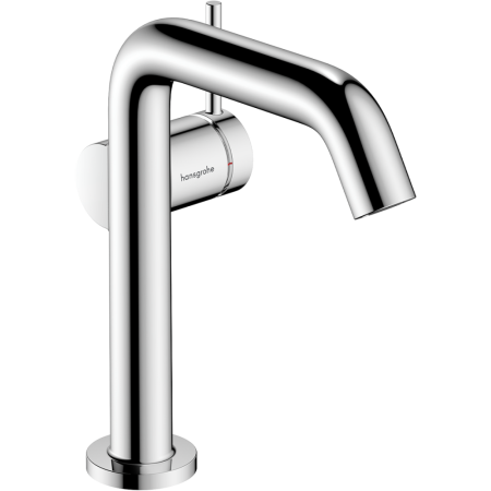Смеситель для раковины hansgrohe Tecturis S 150 Fine CoolStart, EcoSmart+, со сливным клапаном Push-Open, 73340000, хром