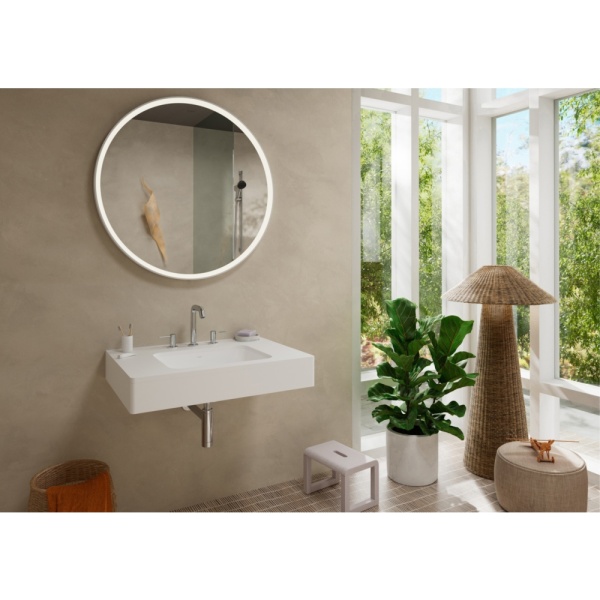 Смеситель для раковины hansgrohe Tecturis S 150 EcoSmart+, со сливным клапаном Push-Open, 73330000, хром