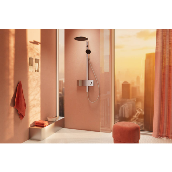Душевая система hansgrohe Raindance Alive S Showerpipe 300 2jet с термостатом ShowerSelect Comfort, 24595000, хром