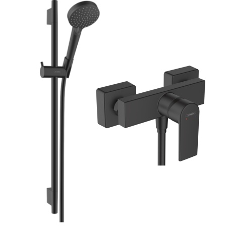 Готовый набор для душа hansgrohe Vernis Shape HG-PR88, матовый черный