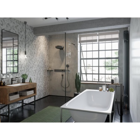 Термостат, скрытого монтажа, для 4 потребителей Hansgrohe 15382340, шлифованный черный хром