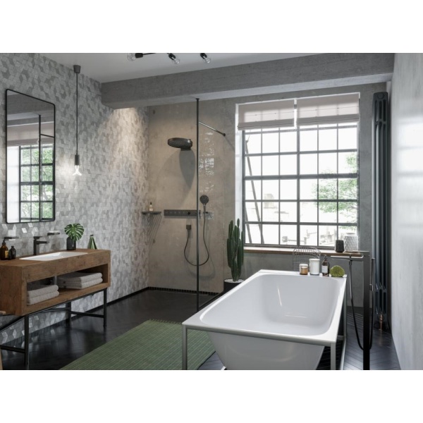 Термостат, скрытого монтажа, для 4 потребителей Hansgrohe 15382340, шлифованный черный хром
