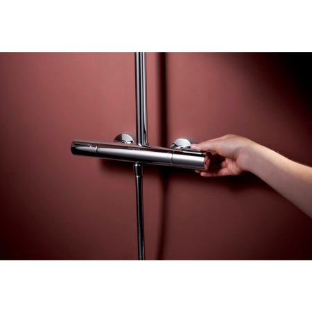 Душевая система hansgrohe Raindance Alive S Puro Showerpipe 300 1jet с Ecostat Element, 24592000, хром
