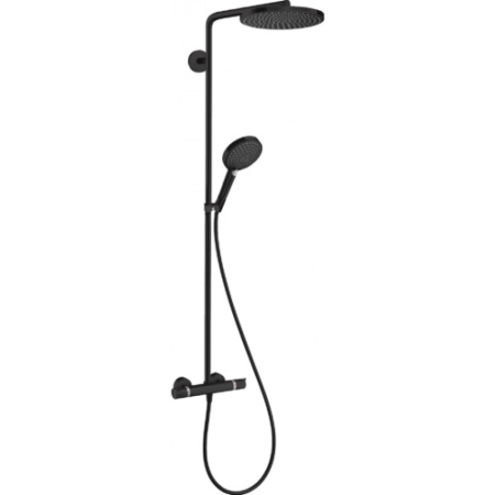 Душевая система hansgrohe Raindance Select S Showerpipe 240 1jet P с термостатом 27633670, матовый черный