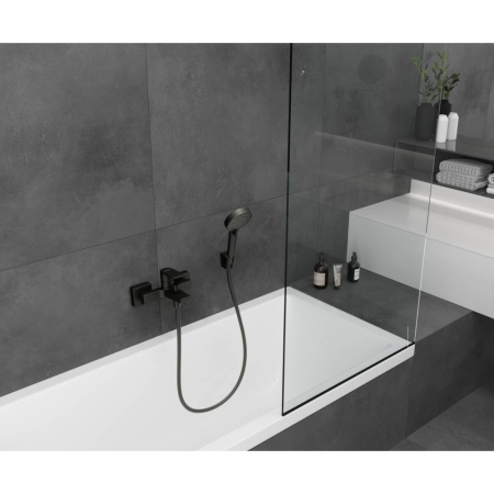Готовый набор для ванны hansgrohe Vernis Shape с ручным душем HG-PR92, матовый черный
