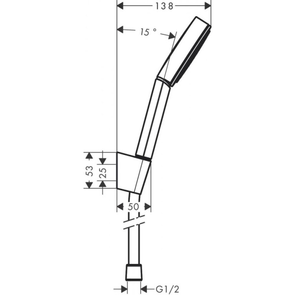 Душевой набор hansgrohe Pulsify Select 105 24303670, с держателем, шланг 160 см., 3jet Relaxation, матовый черный