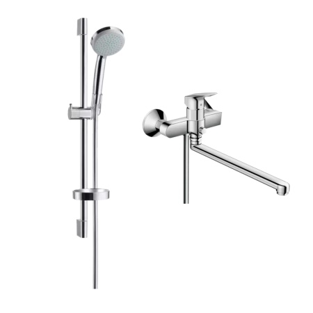 Готовый набор для ванны hansgrohe Logis с ручным душем Croma HG-PR167, хром