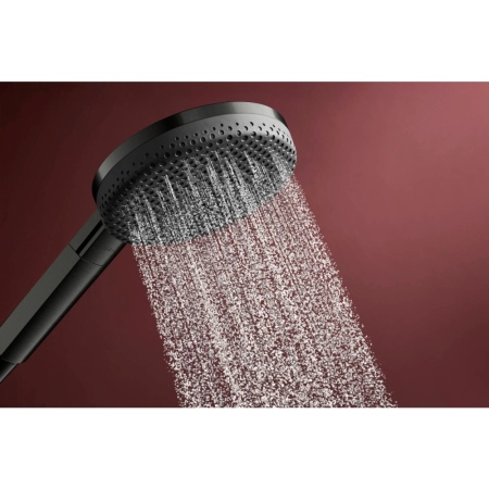 Душевой гарнитур hansgrohe Raindance Alive Select S 125, 3 струи, со штангой Unica E Puro 90 см, 24601340, шлифованный черный хром