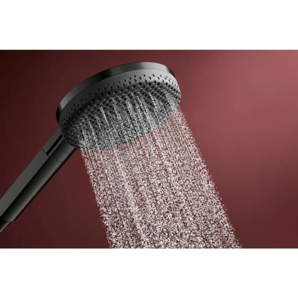 Душевой гарнитур hansgrohe Raindance Alive Select S 125, 3 струи, со штангой Unica E Puro 90 см, 24601340, шлифованный черный хром