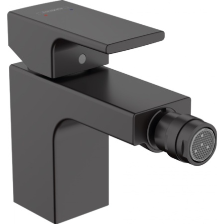 Смеситель для биде однорычажный со сливным гарнитуром Hansgrohe Vernis Shape 71211670, матовый черный