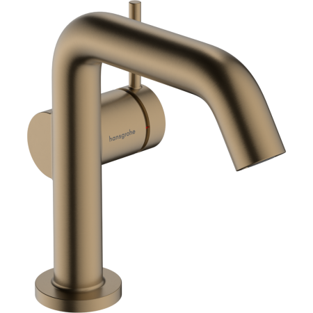Смеситель для раковины hansgrohe Tecturis S 110 Fine CoolStart, EcoSmart+, с донным клапаном, 73323140, шлифованная бронза