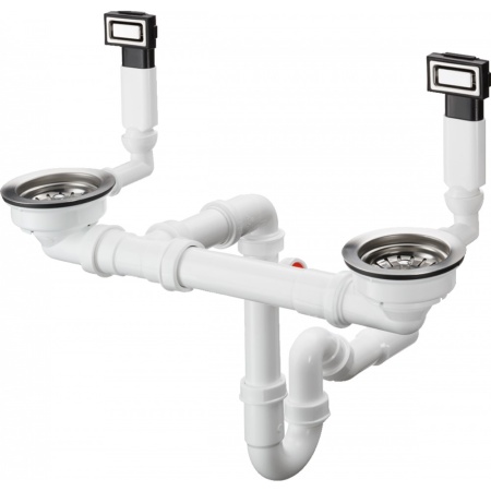 Система слива-перелива Hansgrohe с ручным управлением D15-10 43922800, нержавеющая сталь