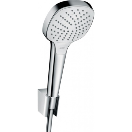 Душевой набор hansgrohe Croma Select E Vario с держателем и шлангом 125 см. 26425400, белый/хром