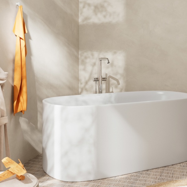 Смеситель для ванны hansgrohe Tecturis S напольного монтажа, 73440000, хром