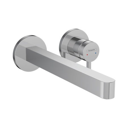 Hansgrohe Finoris Смеситель для раковины однорычажный скрытого монтажа настенный с изливом 22,8 см хром 76050000