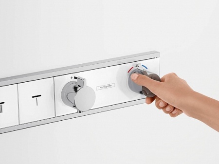 Hansgrohe 15357000S Set HG RainSelect термостатический смеситель для душа (15357000+15312180) Хром