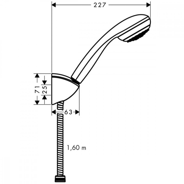 Душевой набор Hansgrohe Crometta 85 1jet PorterC 27577000, хром