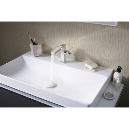 Смеситель для раковины hansgrohe Tecturis E 110 Fine CoolStart, EcoSmart+, 73021000, хром