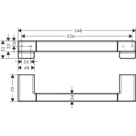 Поручень AddStoris Hansgrohe 41744000, хром