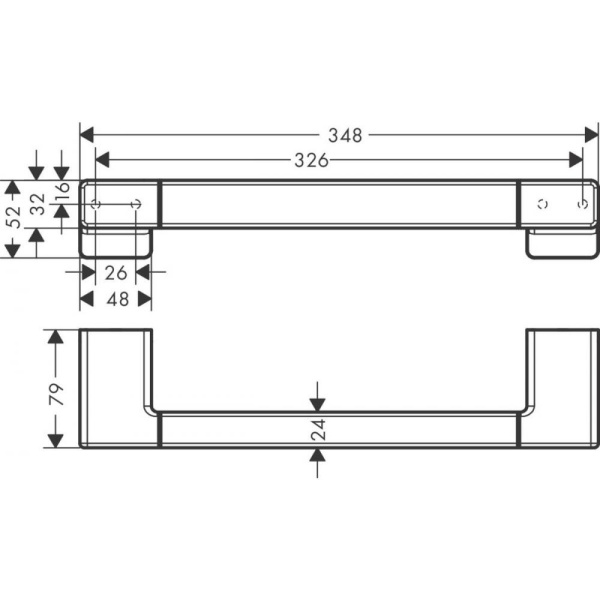Поручень AddStoris Hansgrohe 41744000, хром
