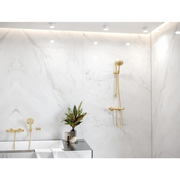 Термостат для душа внешнего монтажа Hansgrohe Ecostat Comfort 13116990, полированное золото