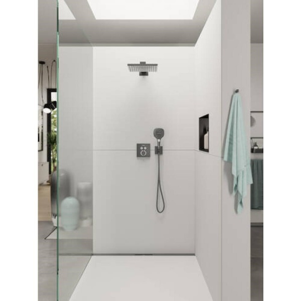 Верхний душ hansgrohe Raindance E 300 AIR 1jet, 26238340, шлифованный черный хром