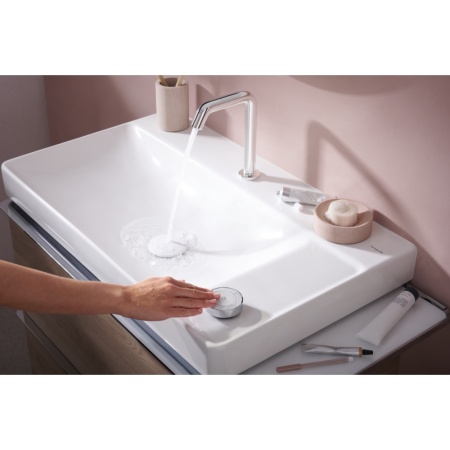 Смеситель для раковины hansgrohe Tecturis S 150 CoolStart EcoSmart+, с донным клапаном, 73353000, хром