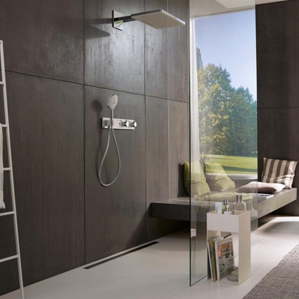 Hansgrohe 15356600S Set HG RainSelect термостатический смеситель для душа (15356600+15311180) черный/хром