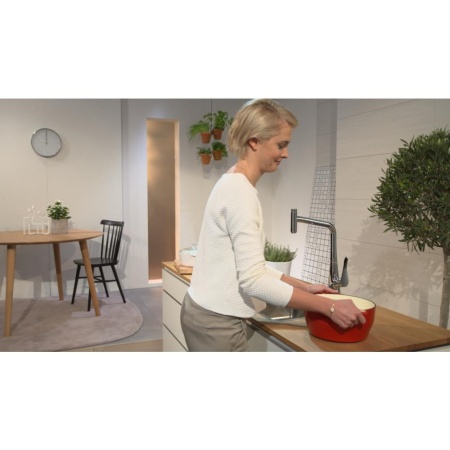 Смеситель hansgrohe Metris для кухонной мойки 14820800, под сталь
