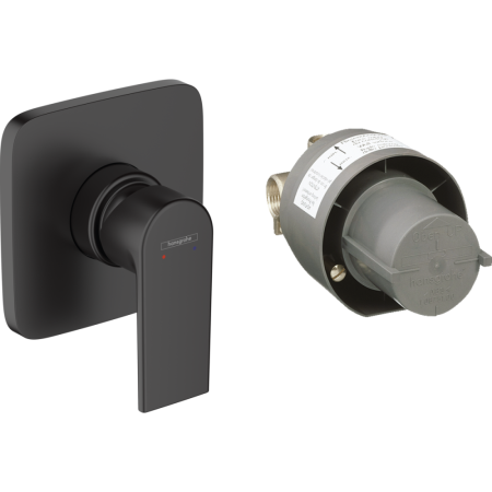 Смеситель для душа hansgrohe Vernis Shape, скрытого монтажа, в комплекте с монтажной частью 71662670, матовый черный