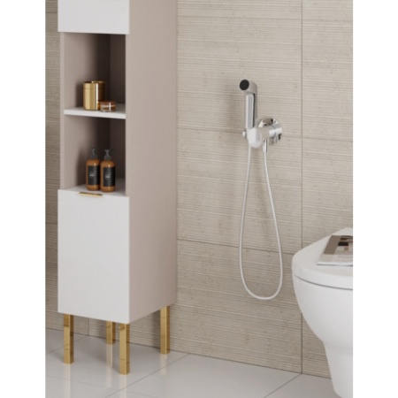 Гигиенический душ hansgrohe 1jet S с запорным вентилем, держателем и шлангом 125 см, для холодной воды 29230700, матовый белый