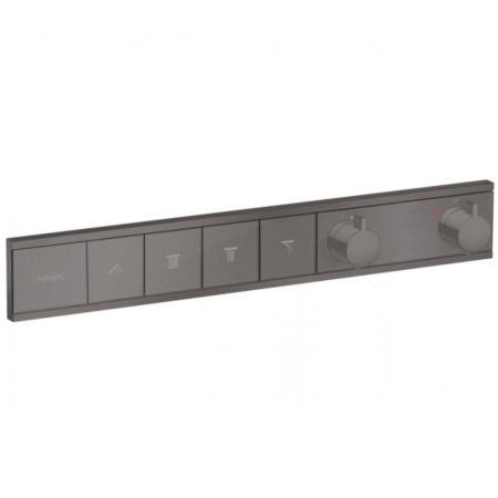 Термостат, скрытого монтажа, для 4 потребителей Hansgrohe 15382340, шлифованный черный хром
