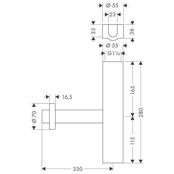 Сифон для раковины hansgrohe Flowstar 52100000, хром