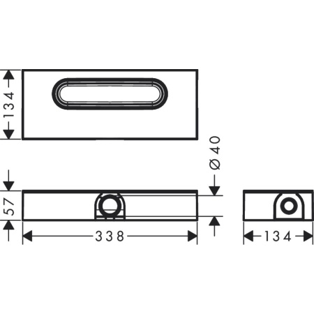 Монтажная часть слива для душа hansgrohe uBox universal для плоской установки 01000180