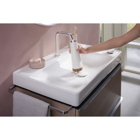 Смеситель для раковины hansgrohe Tecturis S 150 CoolStart EcoSmart+, с донным клапаном, 73353000, хром