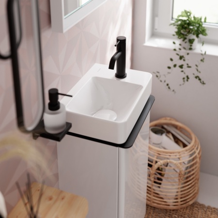 Cмеситель для раковины hansgrohe Tecturis S 80, EcoSmart+, для холодной воды, 73313670, матовый черный