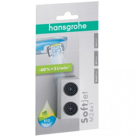 Аэратор M24 x 1 для раковины Softjet Hansgrohe 13182000, хром