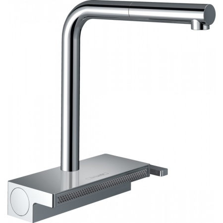 Кухонный смеситель Hansgrohe Aquno Select M81 однорычажный, 250, с вытяжным душем, 2jet, sBox 73830000, хром