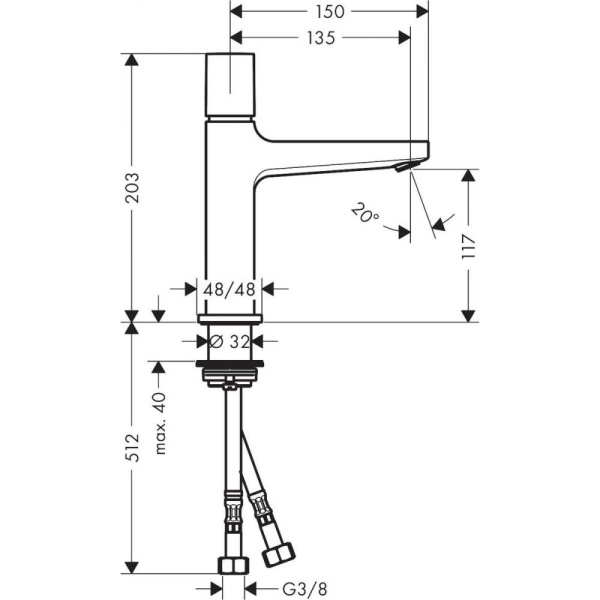 Смеситель hansgrohe Metropol для раковины 32571000, хром