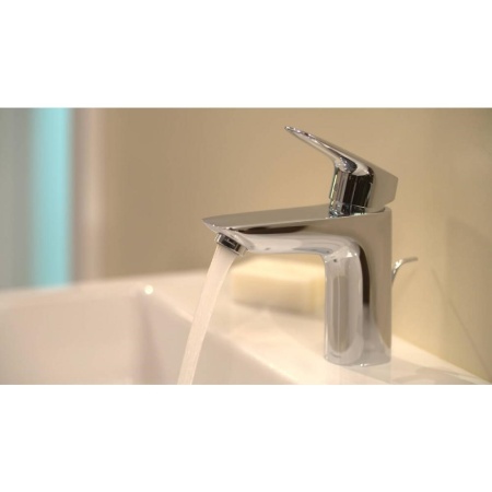 Смеситель hansgrohe Logis для раковины со средним изливом и сливным гарнитуром 71100000, хром