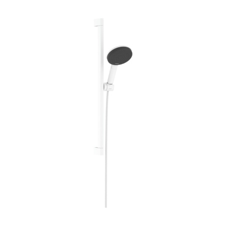 Душевой гарнитур hansgrohe Raindance Alive Select S 125, 3 струи, со штангой Unica E Puro 65 см, 24600700, матовый белый
