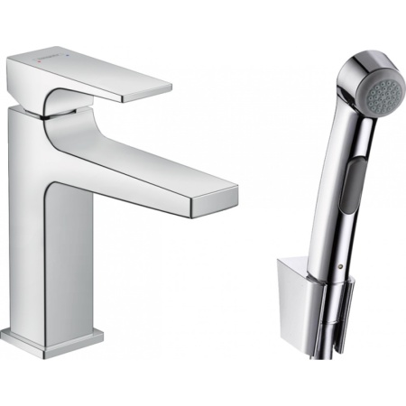 Смеситель hansgrohe Metropol для раковины с гигиеническим душем 32522000, хром